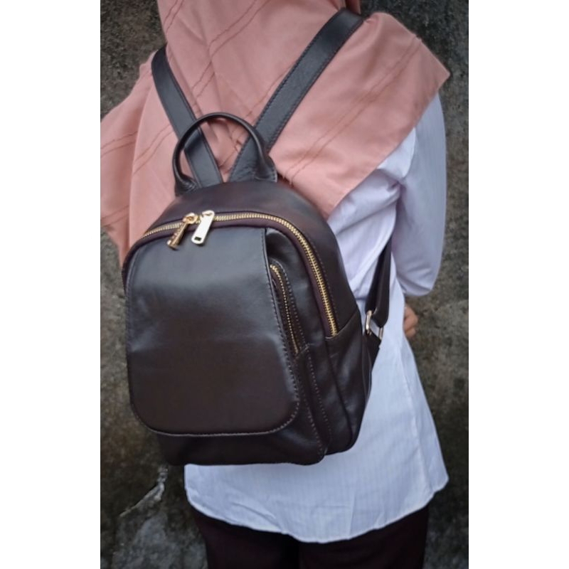 Coolcy leather backpack hotsell
