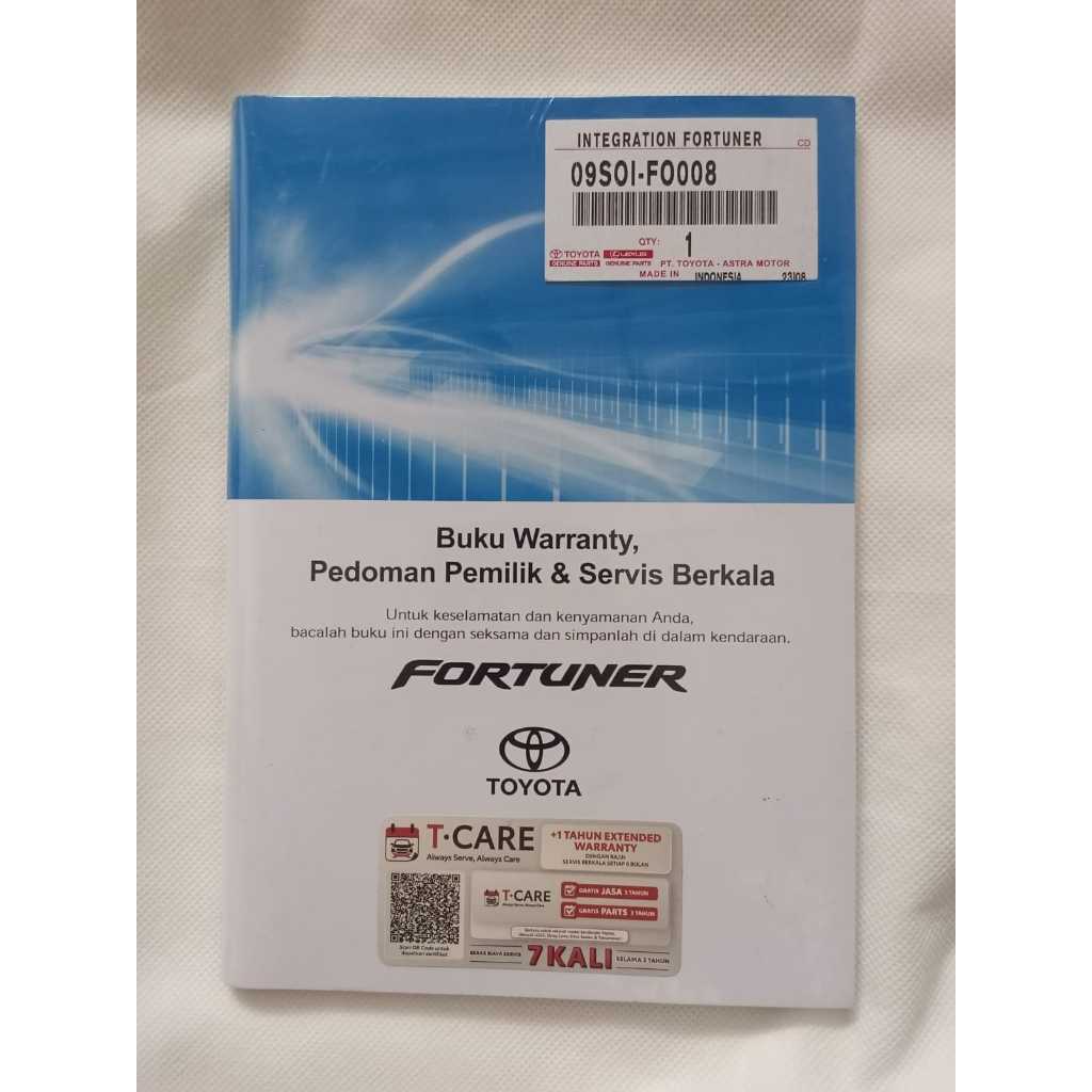 Jual Buku Manual Pedoman Pemilik Integration Book Fortuner Original