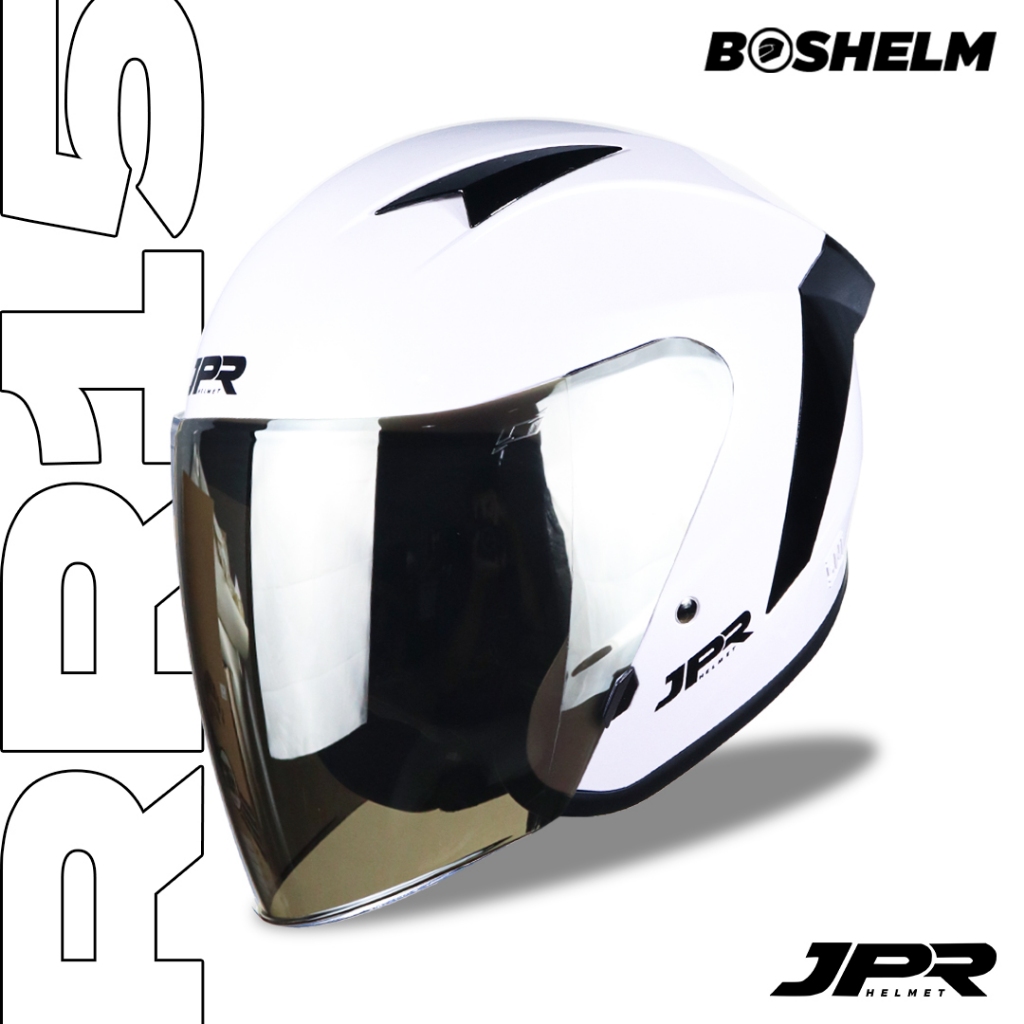 Jual BOSHELM Helm JPR RR15 Solid PEARL WHITE Helm Half Face SNI ...
