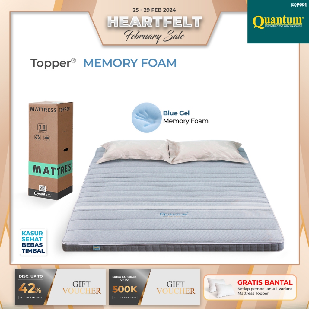 Jual Quantum Mattress Topper Memory Foam 6.5cm Kasur Busa Springbed