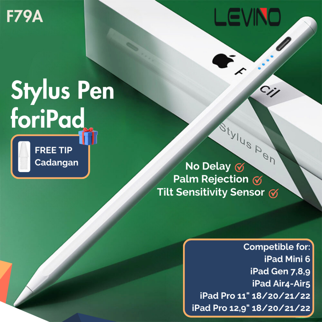 Jual Levino Stylus Pen with Palm Rejection Apple Pencil for iPad