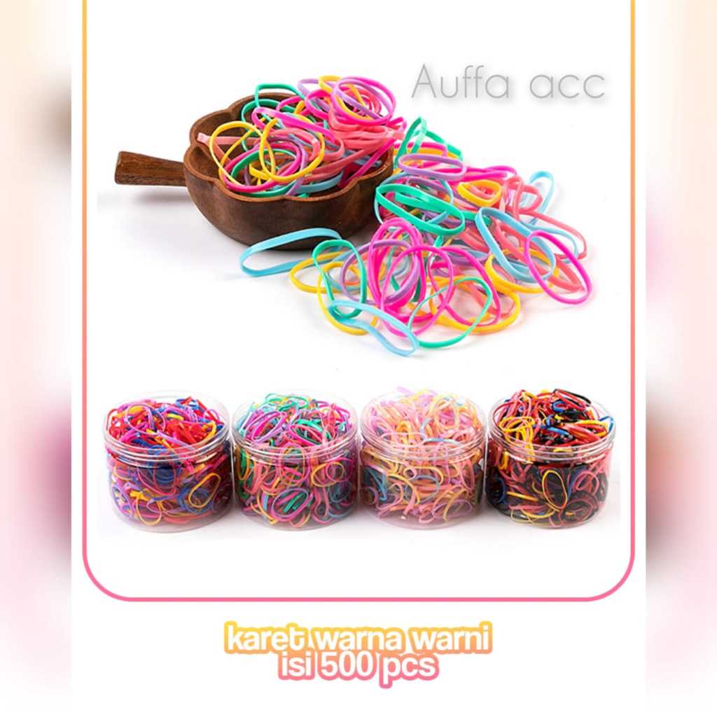 Jual Ikat Rambut Karet Jepang Isi 550 PCS / Ikat Rambut Jepang Elastis ...