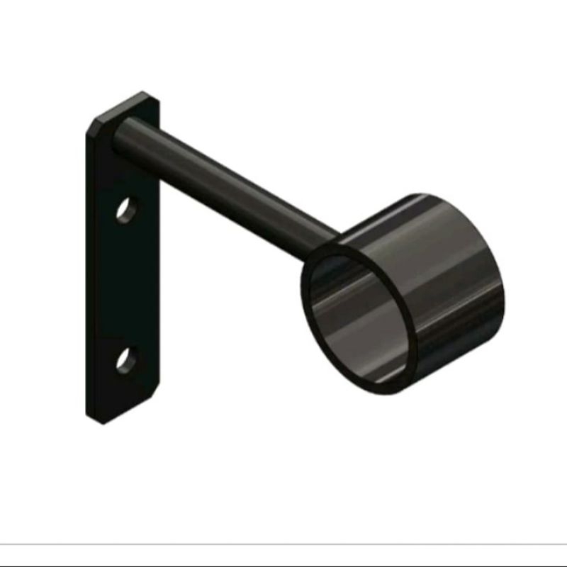 Jual bracket besi jemuran gantungan baju/gantungan gorden tempel ...