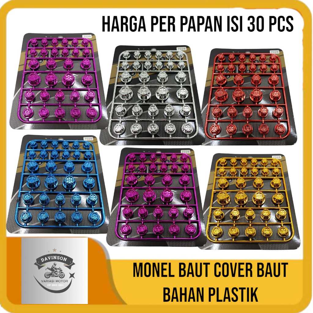 Jual Cover Baut Monel Tutup Baut Flower Ukuran Universal Semua Motor Shopee Indonesia