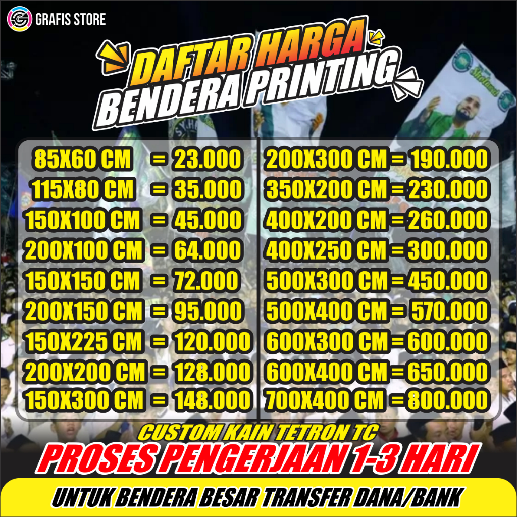 Jual Jual Bendera Printing Spanduk Kain Mini Flag Bendera Kain Custom