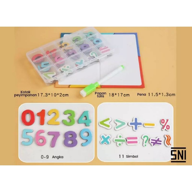 Jual Mainan Edukasi Anak Magnetic Number Sticker 31 pcs - Magnet Angka ...