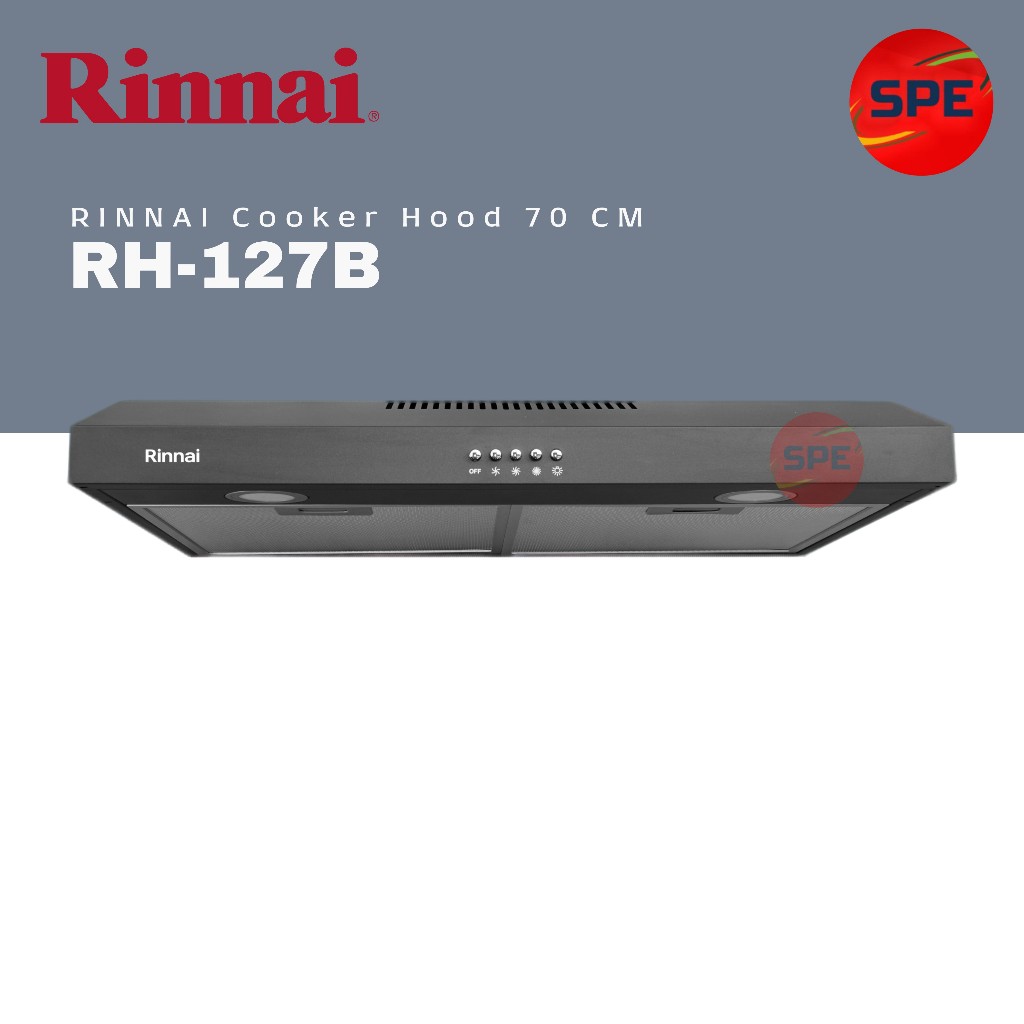 Jual Cooker Hood RINNAI RH-127B / RH127B / 70CM / BLACK | Shopee Indonesia