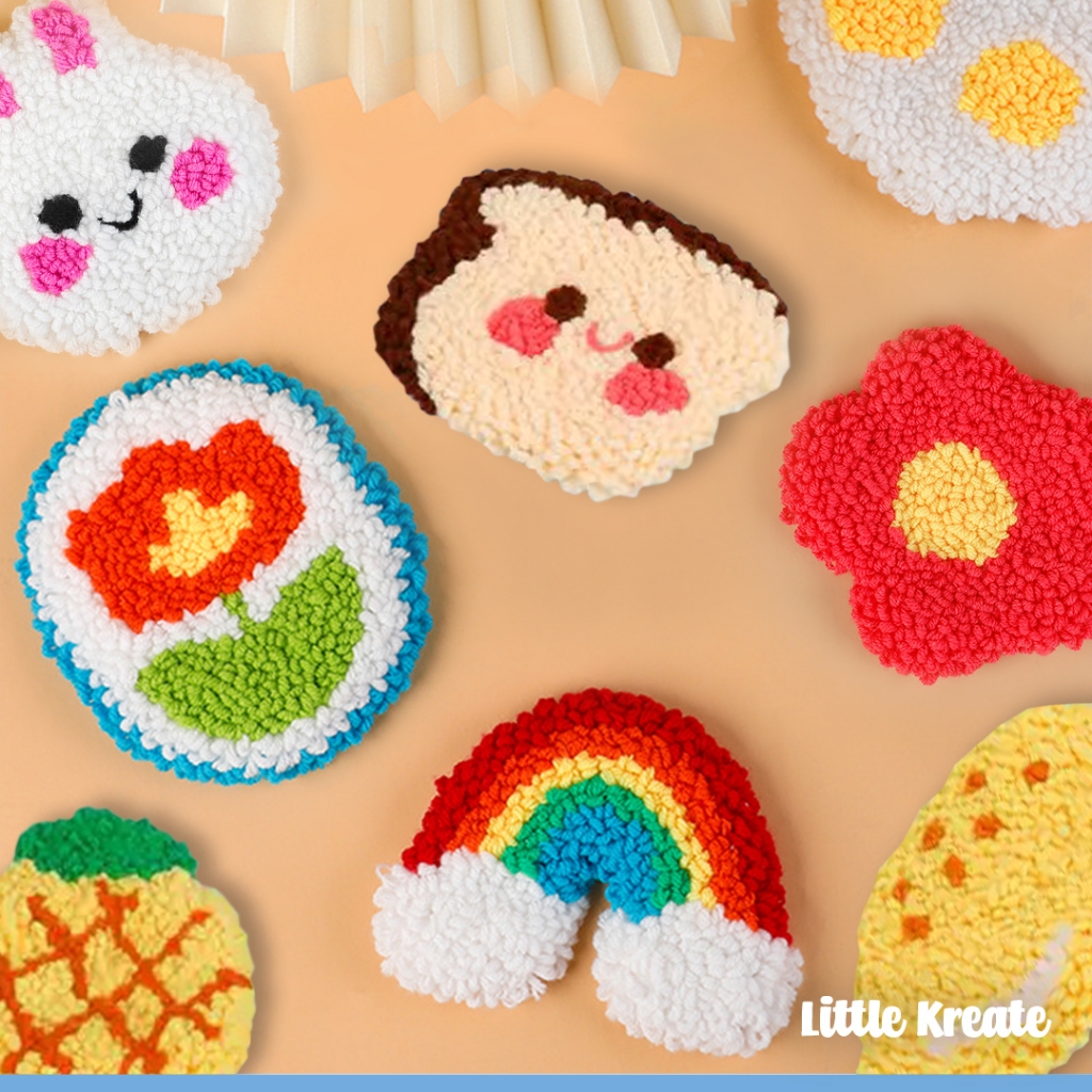 Jual BigPunch Coaster Punch Needle Coaster Embroidery Kit DIY Mug