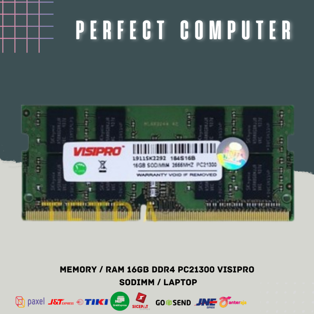 Jual Memory / RAM 16GB DDR4 PC21300 VISIPRO SODIMM / LAPTOP | Shopee ...