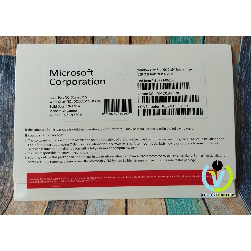 Jual Windows Server 2012 Standard R2 16 Core 5 CALs with COA DVD ...