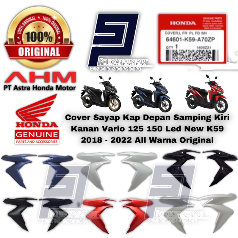 Jual sayap tebeng body depan samping kanan kiri cover R L vario 125 150 ...