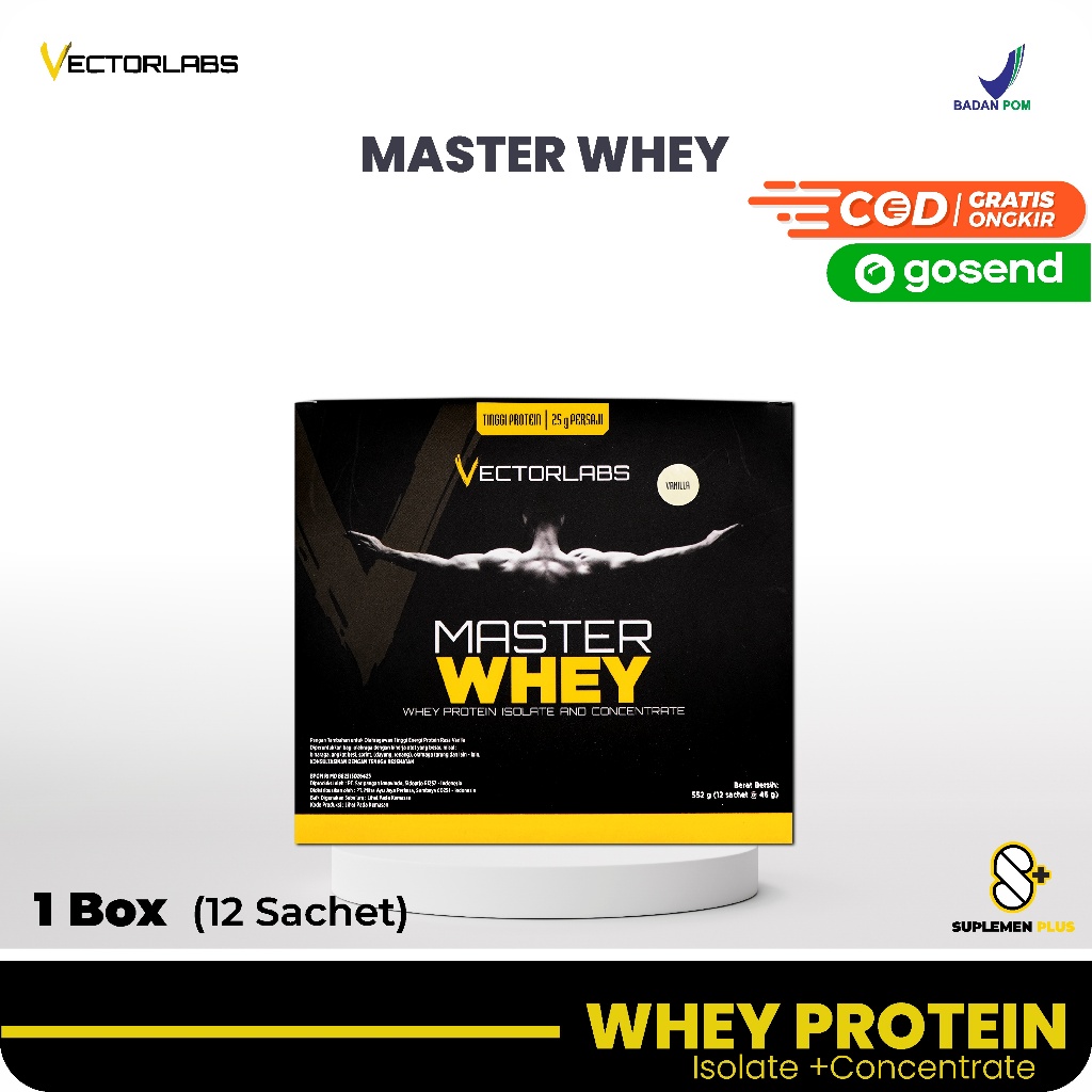 Jual Vectorlabs Master Whey 1 Box 12 Serving Susu Protein Mater Whey ...