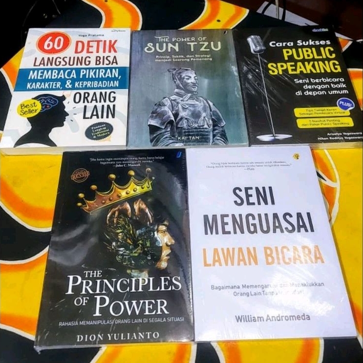 Jual Paket 5 Buku Cara Sukses Public Speaking The Power Of Sun Tzu The