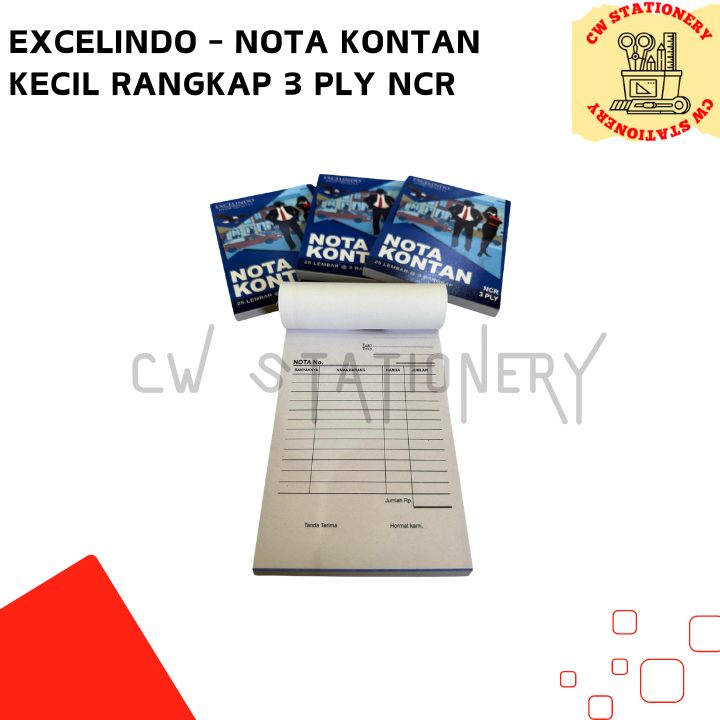 Jual Excelindo - Nota Kontan Kecil Rangkap 3 ply NCR | Shopee Indonesia