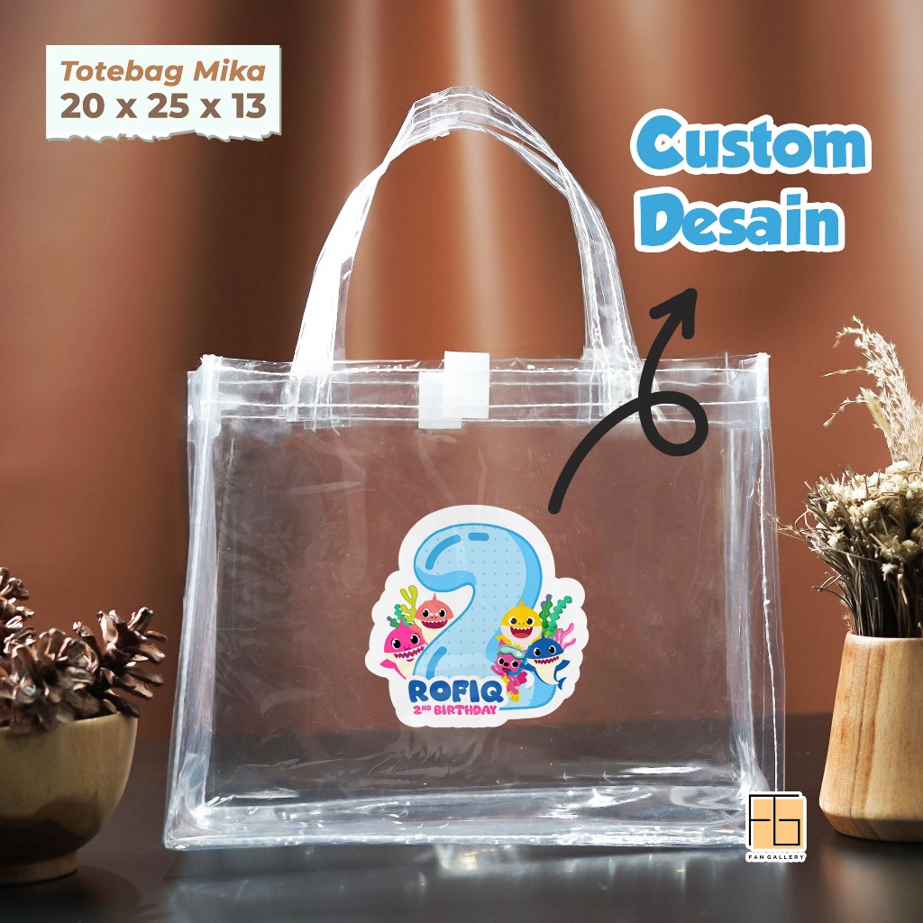 Jual Goodiebag Mika Transparan / Tas Ultah / Tas Ulang tahun Anak