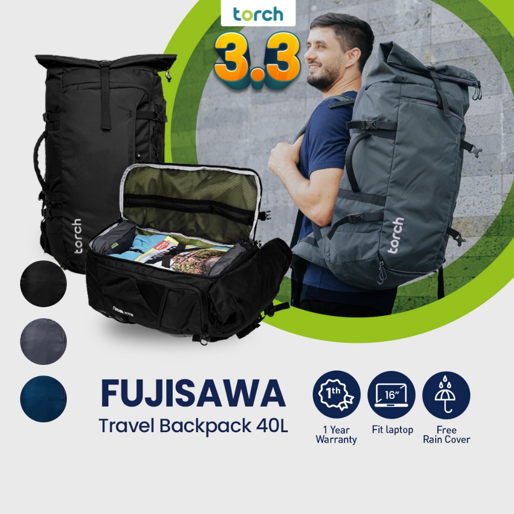 Jual TORCH Fujisawa Tas Ransel Travelling Mudik Punggung Kerja Travel