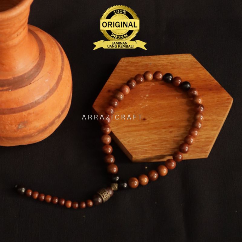 Jual Tasbih Kayu Kokka Kokah Kaokah Asli 100% Bersertifikat 33 Butir ...