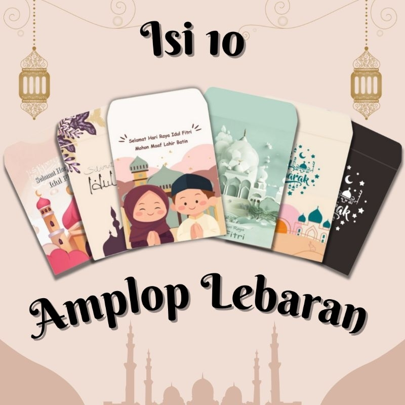 Jual Amplop Lebaran Ukuran 7x10 Cm Isi 10 Pcs Amplop Lebaran Motif ...