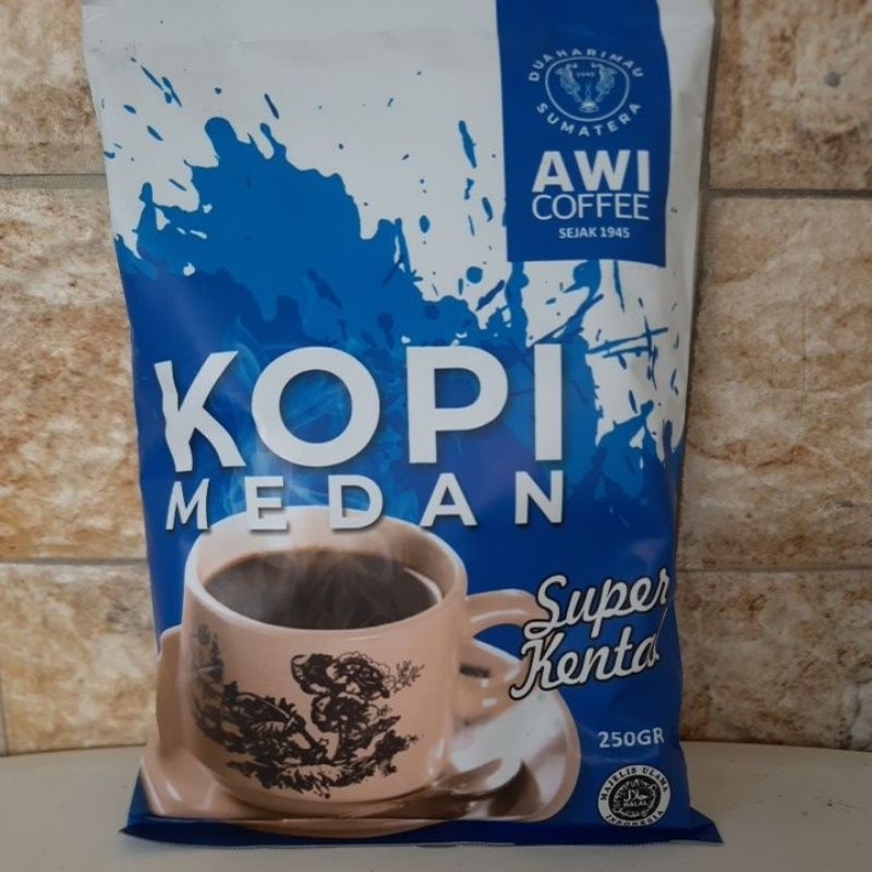 Jual AWI Bubuk Kopi Medan Super Kental 250 gr | Shopee Indonesia
