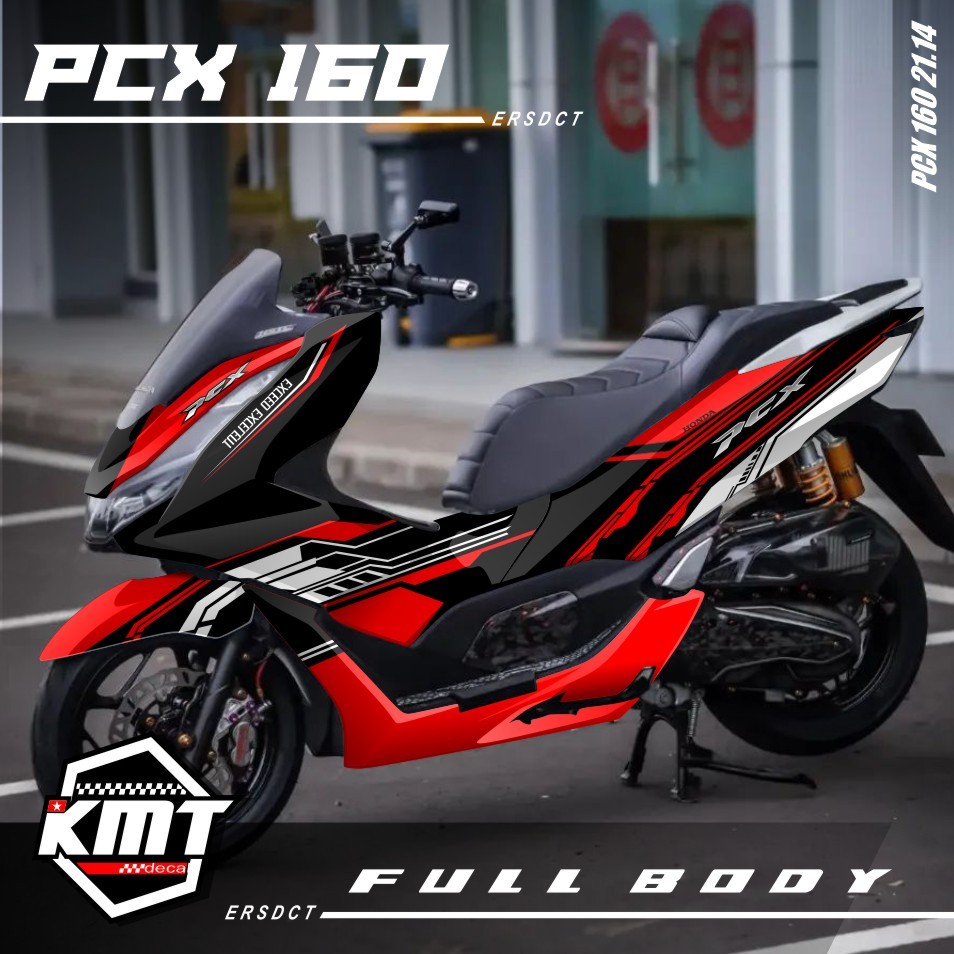 Jual Decal Sticker Honda PCX 160 2021 Fullbody New Desain Racing KMT.21 ...