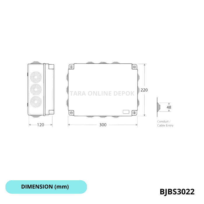 Jual Duradus Boss Junction / Kotak Sambungan Kabel Listrik 300x220x120 ...
