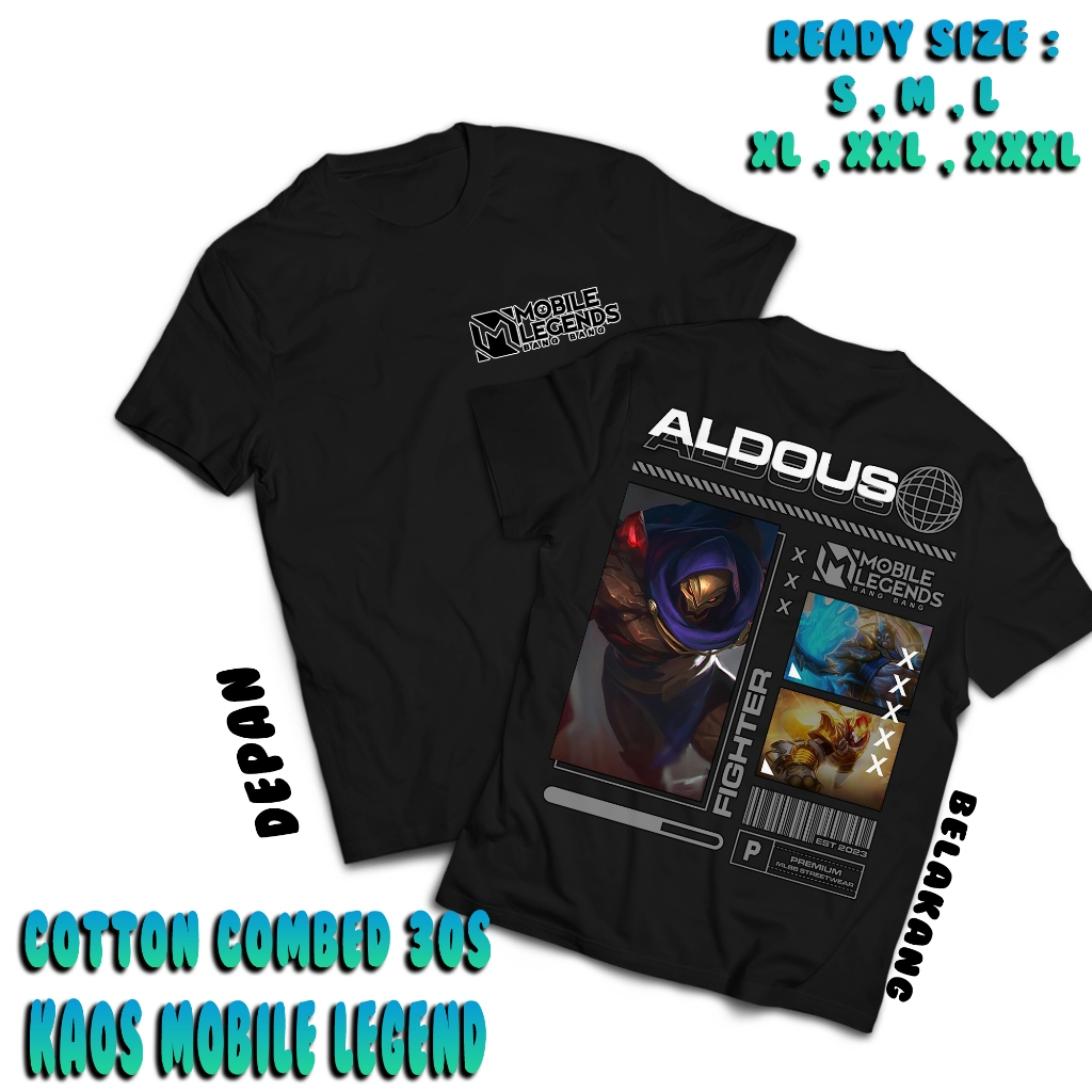 Jual KAOS MOBILE LEGEND HERO ALDOUS - KAOS HERO ALDOUS FIGHTER - KAOS ...