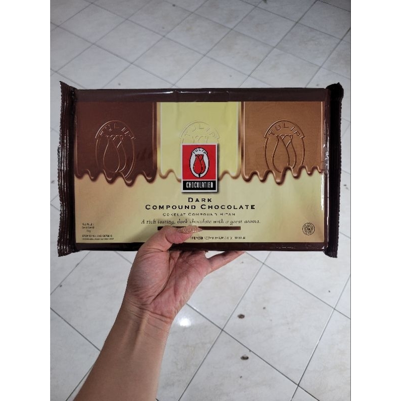 Jual Tulip Dark Chocolate Compound 1 Kg Coklat Tulip Dcc Shopee