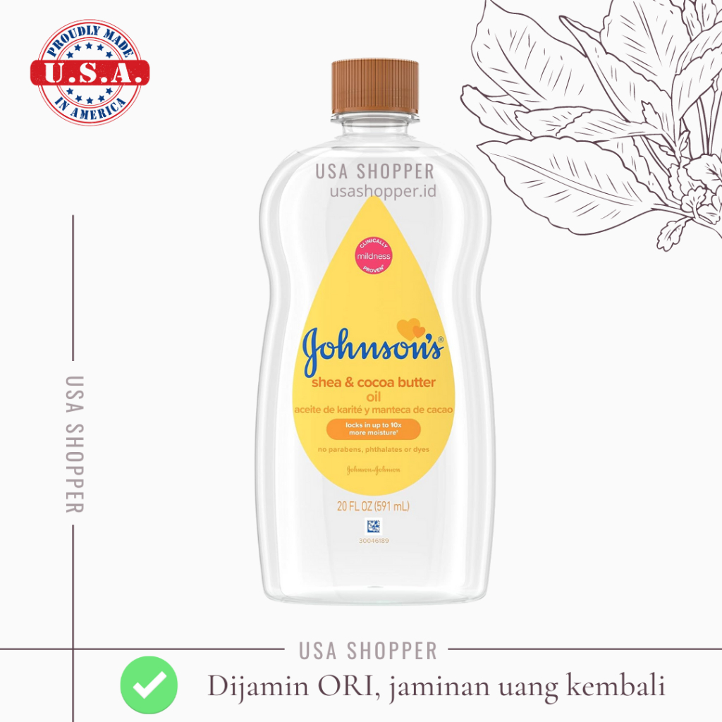 Johnson's Baby Oil Cocoa Butter For Baby Skin Johnson's