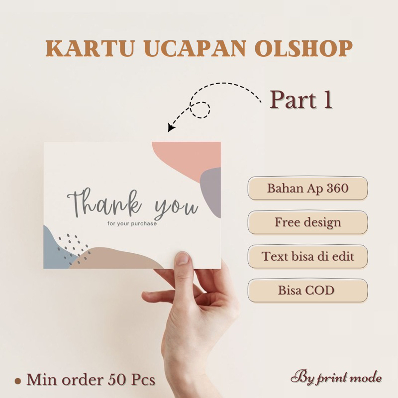 Jual THANKS YOU CARD OLSHOP PART 1 terbaru mewah,kartu ucapan olshop ...