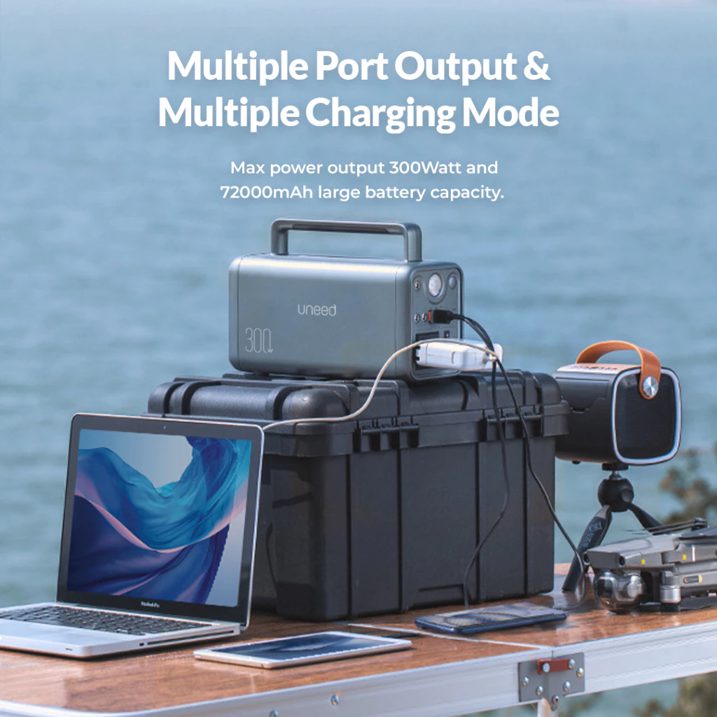 UNEED Power Station 300W Portable 72000mAH Pure Sine Wave UPS813