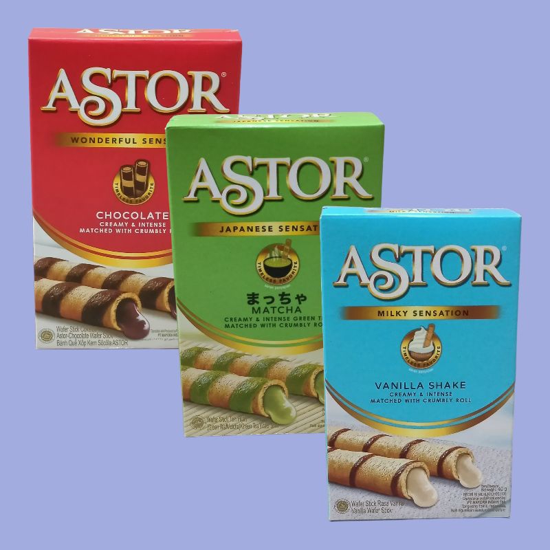 Jual Astor Double Coklat Matcha Vanila Wafer Roll Gr Shopee Indonesia