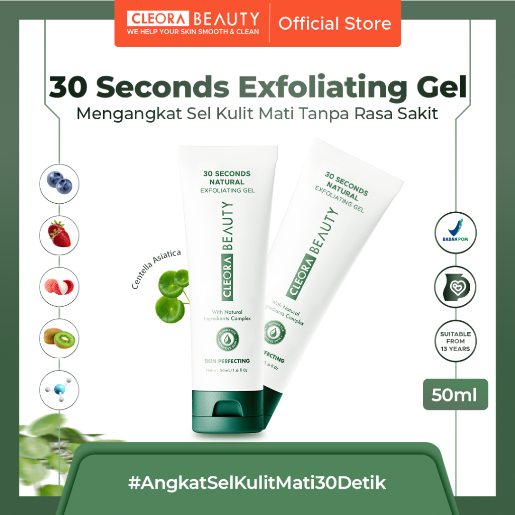 Jual [Marshanda Choice] Cleora Twinpack 30 Seconds Natural Exfoliating