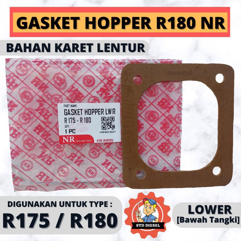 Jual GASKET HOPPER BAWAH LOWER R175 R180 MERK NR KARET LENTUR COKLAT ...