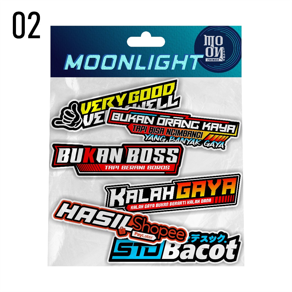 Jual STIKER PACK KATA-KATA VIRAL - MOONLight 02 | Shopee Indonesia