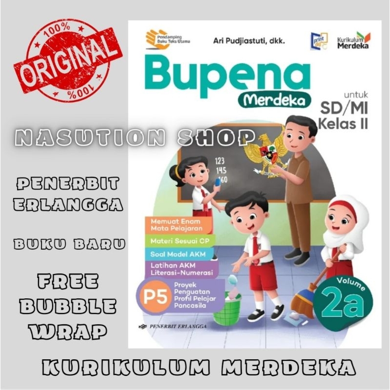 Jual Buku Bupena Kelas 1 2 3 4 5 6 SD Erlangga Kurikulum Merdeka Volume ...