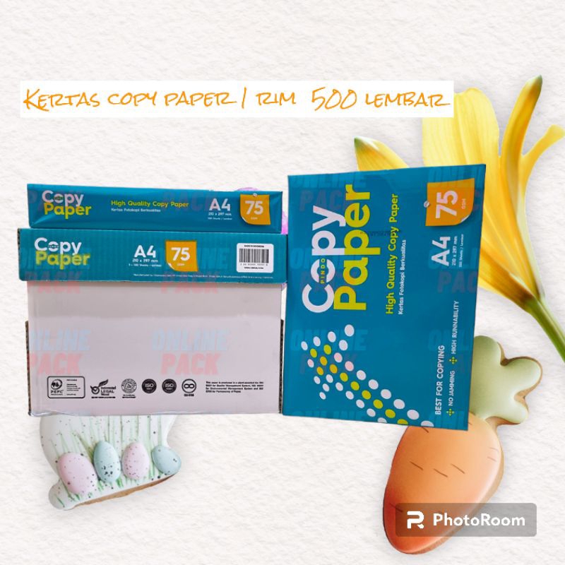 Jual KERTAS HVS COPYPAPER COPY PAPER A4 75GR 75 GRAM 1 RIM 500 LEMBAR ...