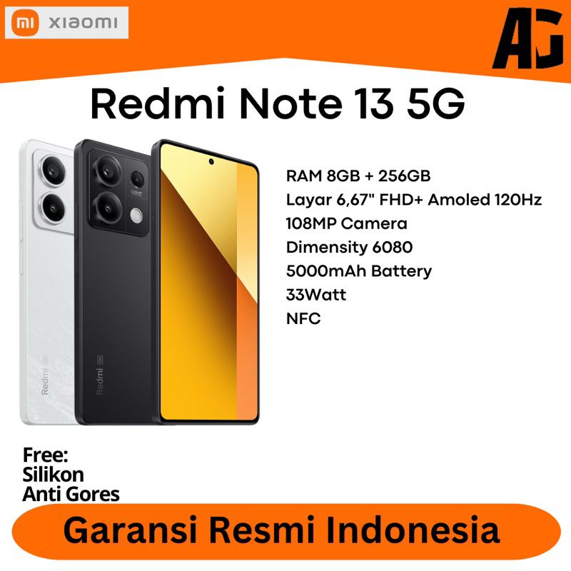 Jual Redmi Note 13 5G & 4G Ram 8GB + 256GB | Black Blue White | Shopee ...