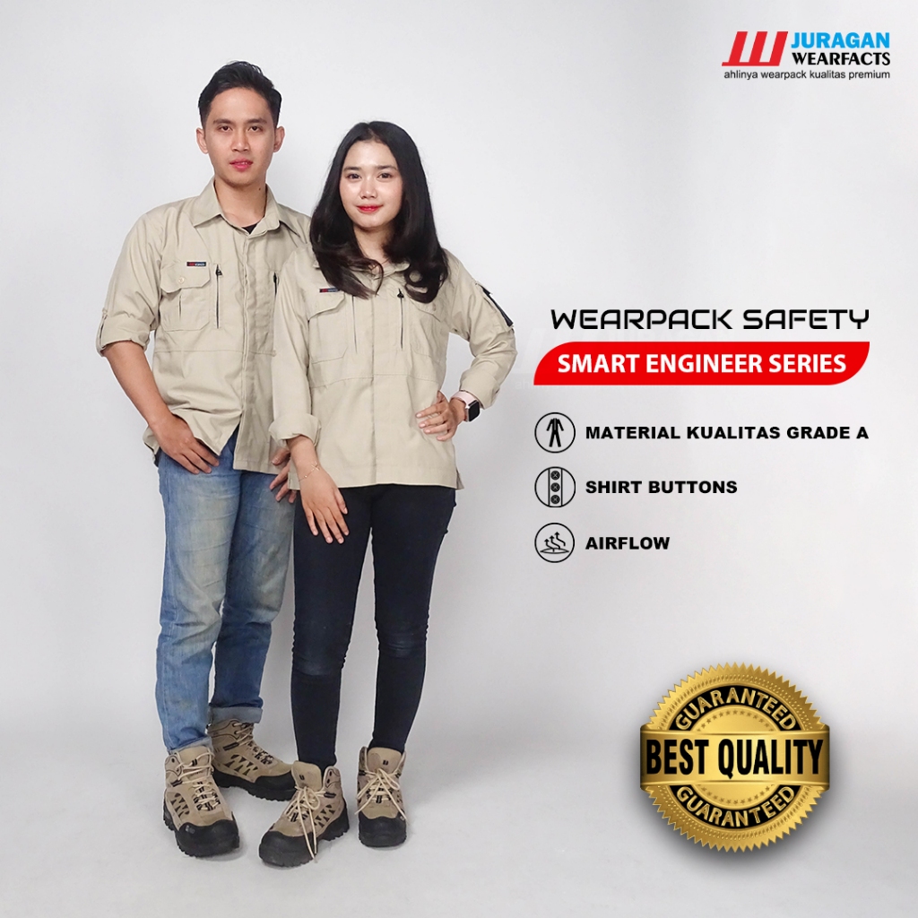 Jual Juragan Wearfacts Wearpack Safety Smart Engineer Series Warna Cream Shopee Indonesia