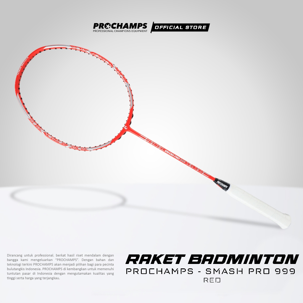 Jual Raket Badminton Prochamps Smash Pro 999 SP 999 Merah | Shopee ...