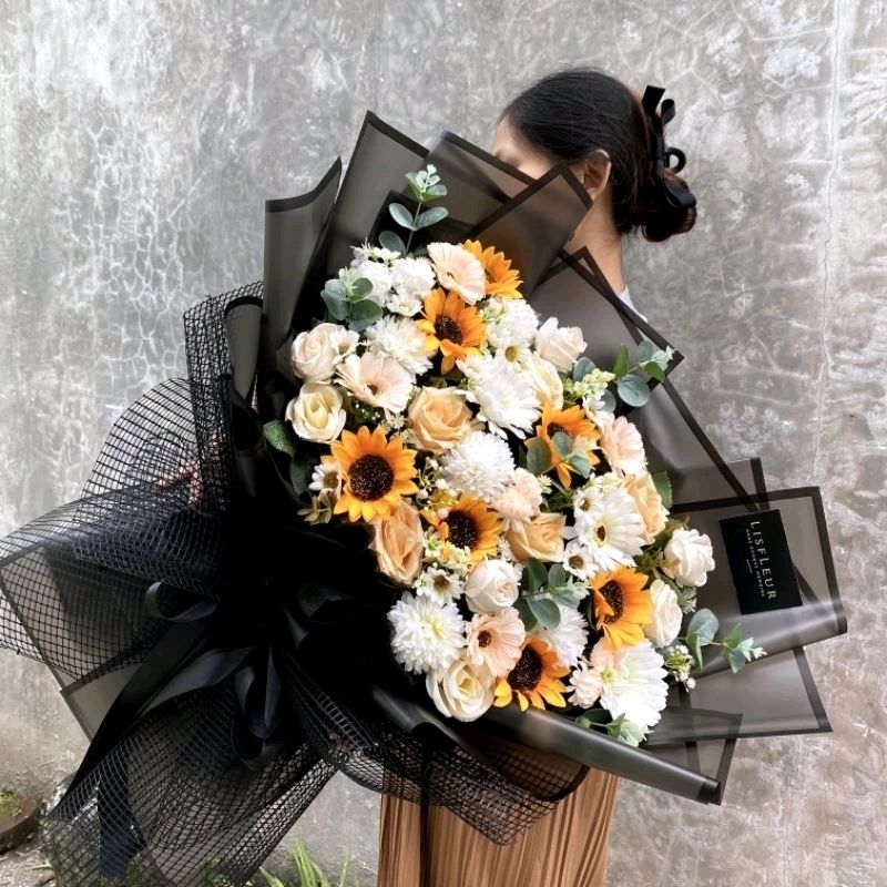 Jual Buket bunga artificial tahan lama ukuran Big kode DEBORA | Shopee ...