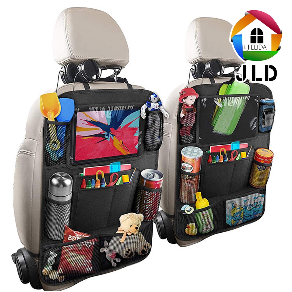 JieLiDa Organizer Kursi Jok Belakang Mobil Tas Penyimpanan Mobil Tablet Minum Buku Camilan Tempat Barang Tas Gantung Kursi Car Seat Organizer