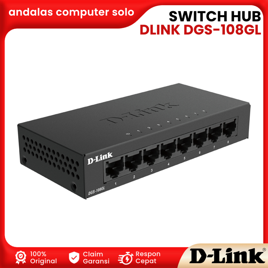 Jual DESKTOP SWITCH HUB 8-Port Gigabit Unmanaged Desktop Switch D-LINK ...