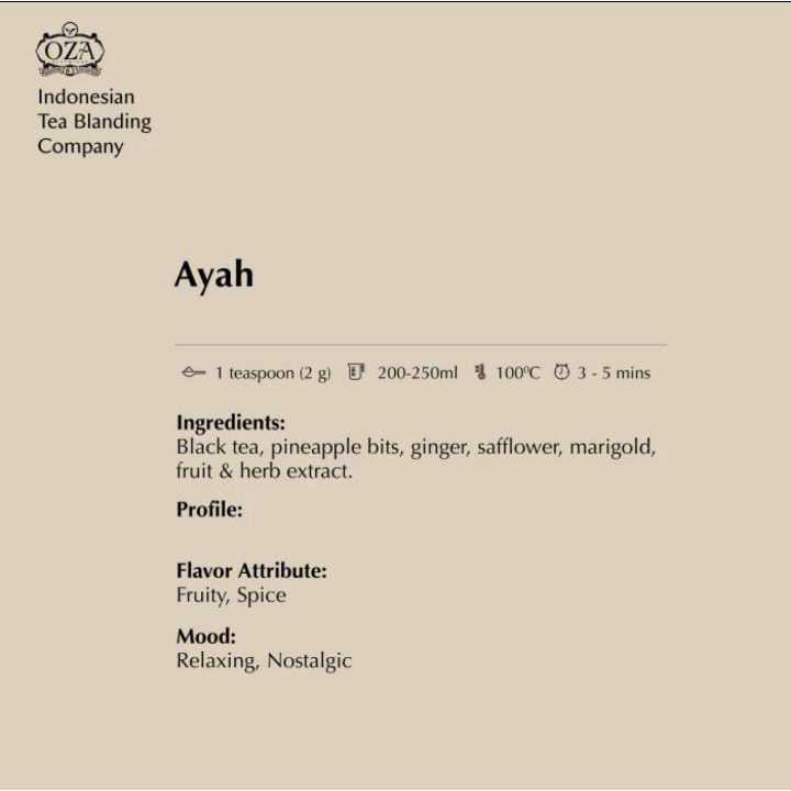 Jual OZA Tea - Ayah | Artisan Tea - Black Tea | Specialty Grade | Teh ...