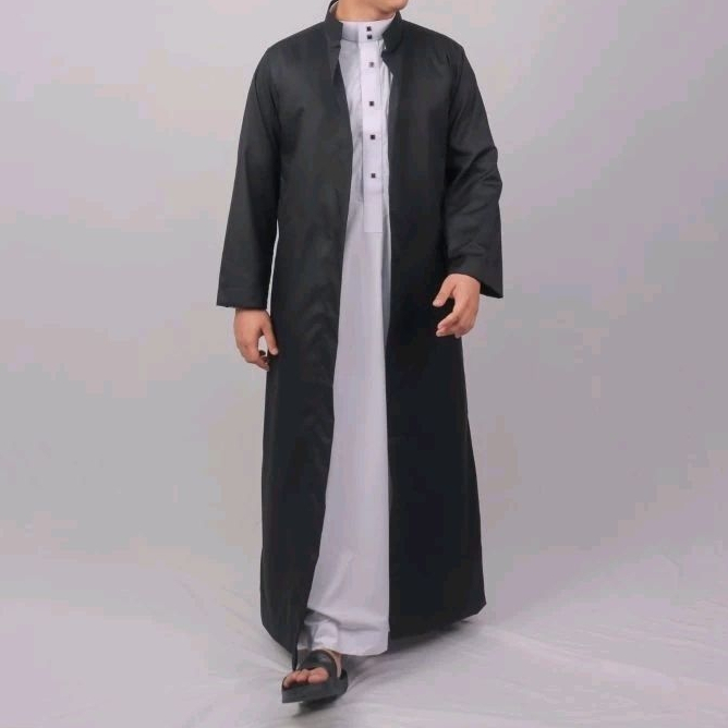 Jual Jubah Luaran Habib / Jubah Belah Outwear Gamis Pria / Jubah Luar