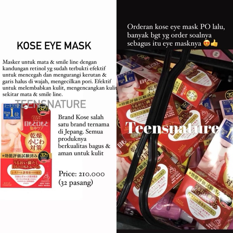 Jual Kose Eye Mask ( JEPANG ) Shopee Indonesia
