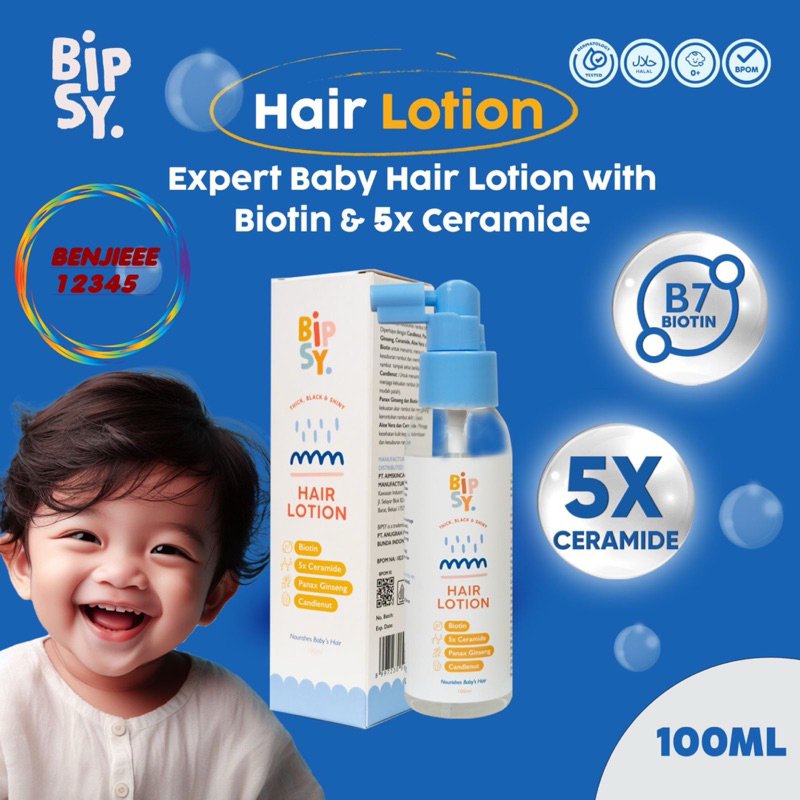Jual BIPSY Hair lotion 100ml rambut bayi anak anak bipsy hair