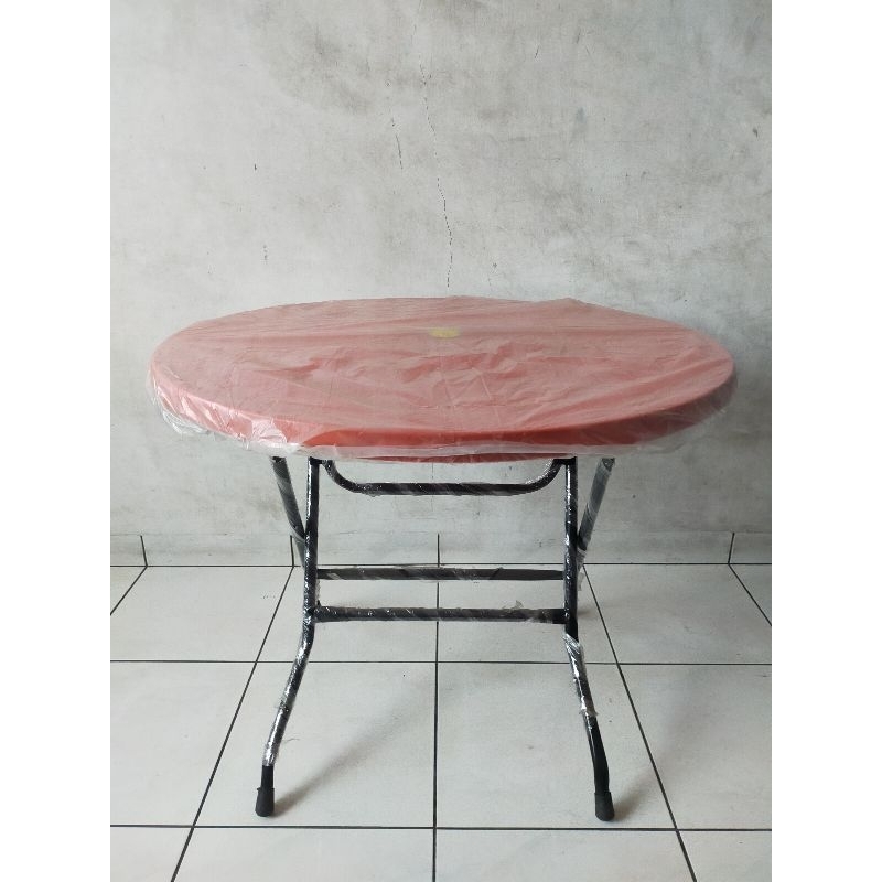 Jual Meja Lipat Plastik Bulat Phylia Merah / Meja Lipat Serbaguna ...