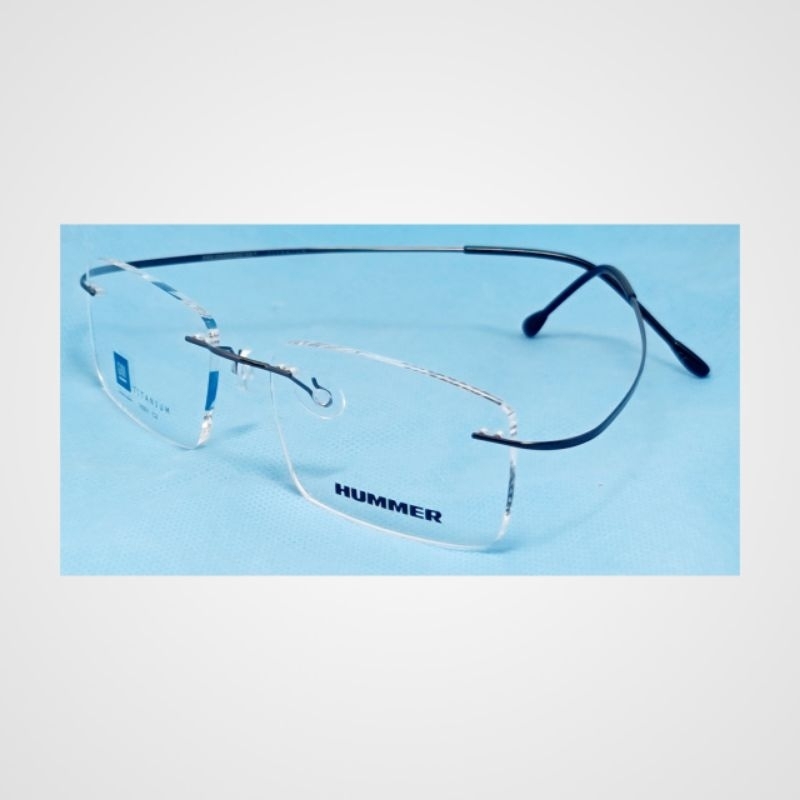 Jual Frame Kacamata HUMMER H001 RIMLESS TITANIUM UNISEX | Shopee Indonesia