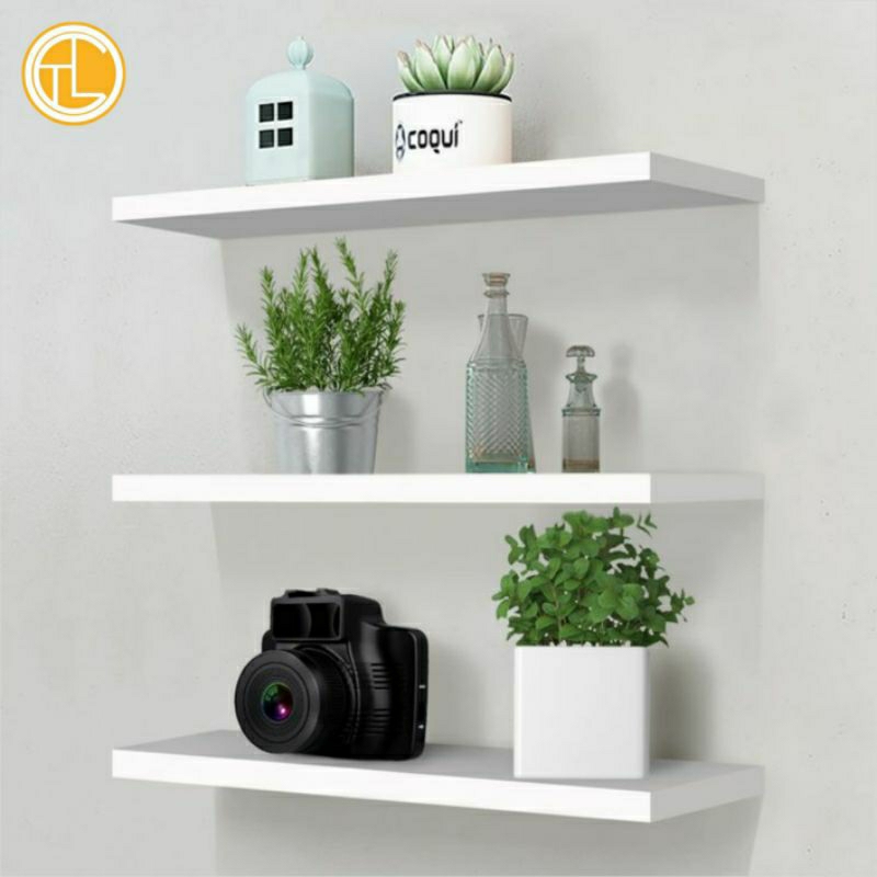 Jual ᄃƬᄂ Rak dinding 1 set 3 pcs modern estetik 60x12 | Shopee Indonesia