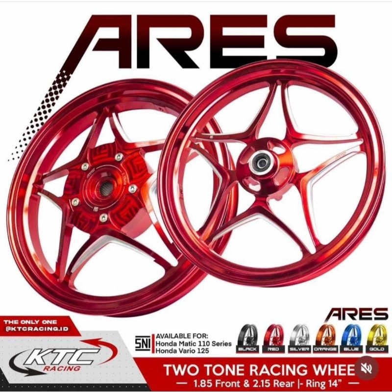 Jual Velg Ktc Racing Two Tone V Speed Vario 125/150 Beat Scoopy Vario ...
